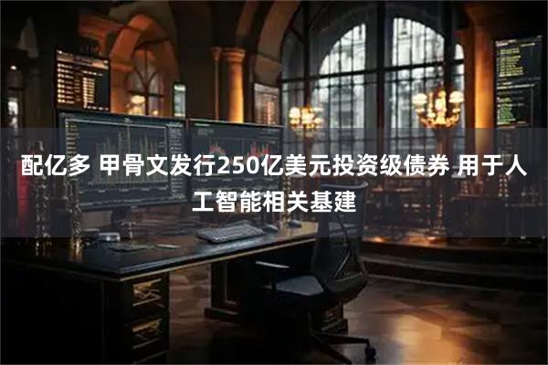 配亿多 甲骨文发行250亿美元投资级债券 用于人工智能相关基建